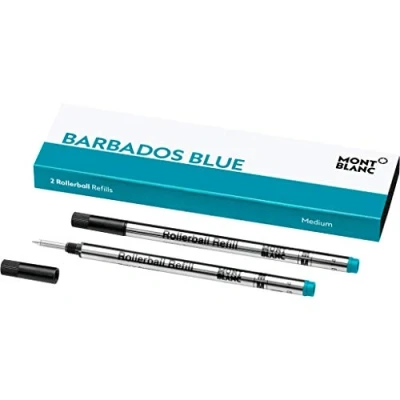 Afbeelding van Montblanc 106932 vulling voor rollerball 2 x Barbados Blue turquoise M maat