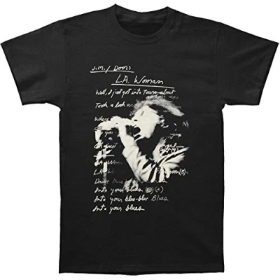 Afbeelding van The Doors LA Woman Lyrics Heren T shirt XXL Zwart