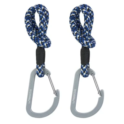 Afbeelding van Lässig MIX Stroller Hooks Cord Kinderwagenkoord met haken 2 pcs black/blue/vanilla