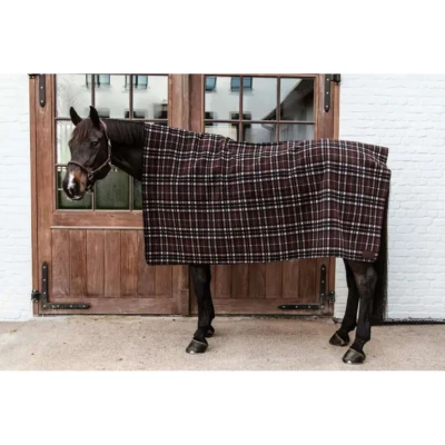 Afbeelding van Kentucky Fleecedeken Heavy Square Stripes Bruin 210x200cm