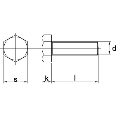 Afbeelding van Zeskanttapbouten M6x55 galv. verzinkt DIN 933 8.8 200 stuks