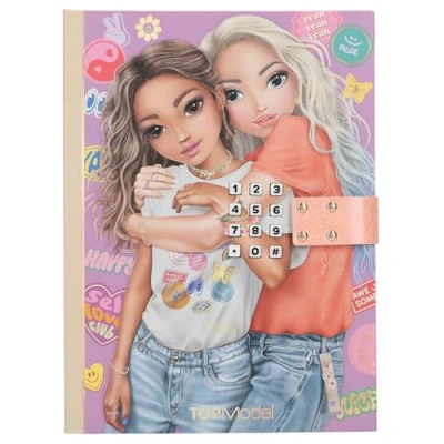 Image de Dessin et coloriage enfant Top Model Journal à code secret avec son Girl Power