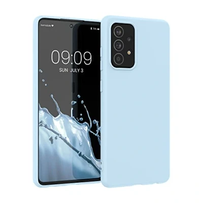 Afbeelding van kwmobile telefoonhoesje geschikt voor Samsung Galaxy A52 / 5G A52s Hoesje smartphone Back cover in mat lichtblauw