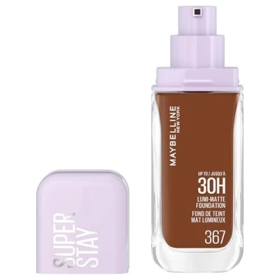 Image de Maybelline New York Fond de Teint Liquide Longue Tenue Ultra Résistant Fini Mat Lumineux Enrichi en Acides Aminés Tous les Types Peau Superstay 30H Lumi Matte Teinte : 367 35ml