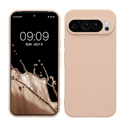 Afbeelding van kwmobile telefoonhoesje geschikt voor Google Pixel 9 Pro XL Hoesje smartphone Precisie camera uitsnede In kokosmelk