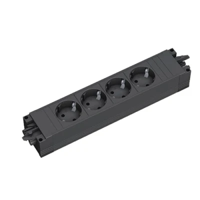 Afbeelding van Bachmann stekkerdoos met Wieland GST18® installatiestekker en 4 contacten / zwart