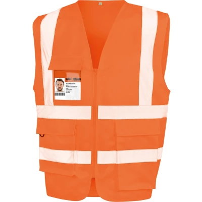 Afbeelding van Result Veiligheidshesje met rits R477X Fluorescent Orange
