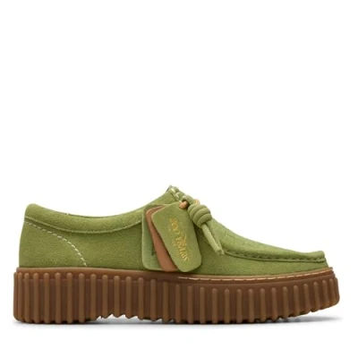 Afbeelding van Clarks Torhill BEE Sportieve veterschoenen, Dames, Maat: 38, Apple Veloursleer