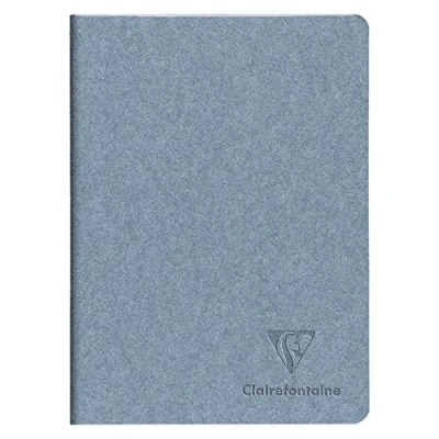 Afbeelding van Clairefontaine 83516C een piqué notitieboek, genaaid, jeanspapier, A5, 14,8 x 21 cm, 96 pagina&#039;s, gelinieerd, ivoorkleurig papier, 90 g, met klep, collectie jeans &amp; cacao