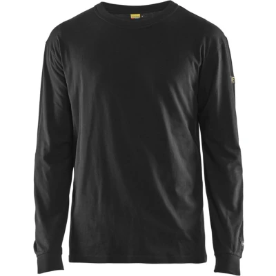 Afbeelding van Blaklader Vlamvertragend T shirt lange mouwen 3483 1737 Zwart S