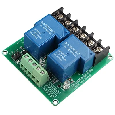 Afbeelding van HALJIA 5 V 30 A 2 kanalen hoog en laag activeringsniveau Smart Relaismodule Home PLC Automation Control Compatibel met Arduino