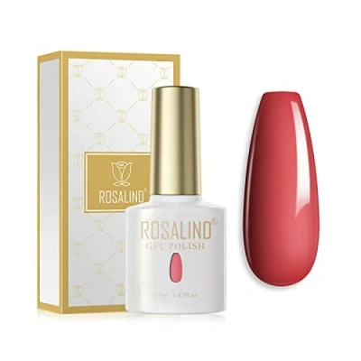 Afbeelding van ROSALIND Nagellak, semi permanent, rood, gel, UV/LED, soak off, French manicure, 15 ml