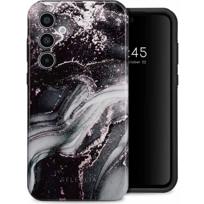 Afbeelding van Selencia Hoesje Geschikt voor Samsung Galaxy A35 Vivid Backcover Chic Marble Black