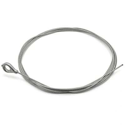 Afbeelding van Easyboost Stalen kabel, Ø 1,5 mm, oogpunt 7 voor tractie, koppeling, gas, zacht, reparatie, grasmaaier, grastrimmer, tuinmachine