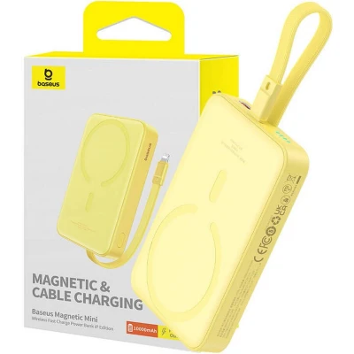 Afbeelding van Baseus Magnetic Mini 10000mAh 20W MagSafe (żółty)