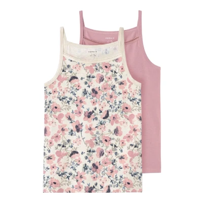 Afbeelding van Name it Nkfstrap Nostalgia Flower 2 PACK Hemd voor kinderen, Maat: 116, rose