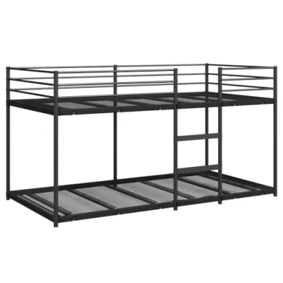 Afbeelding van vidaXL Stapelbed zonder matras 80x200 cm staal zwart