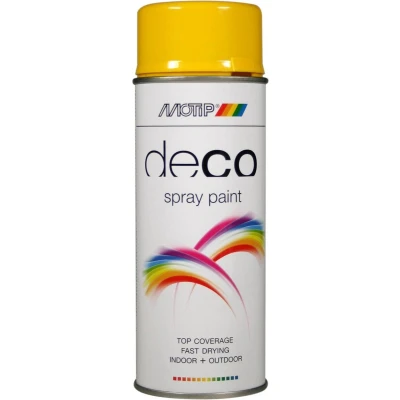 Afbeelding van Motip Deco lakspray hoogglans 0,4l koolzaadgeel