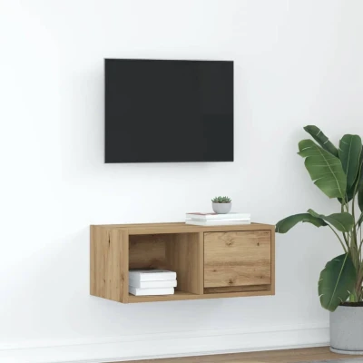 Afbeelding van vidaXL TV meubel 60x31x25,5 cm bewerkt hout artisanaal eikenkleur