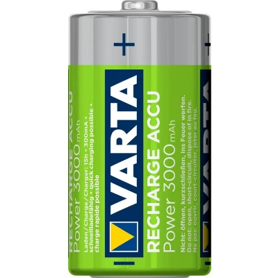 Afbeelding van Varta Batterijen Oplaadbaar NiMH HR14/C/Baby 1.2 Volt 3000 mAh 2 Stuks