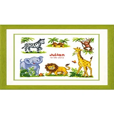 Afbeelding van Vervaco Geboortebord Safari borduren (pakket) PN 0011912