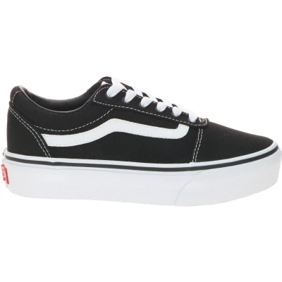 Afbeelding van Vans Sneakers van canvas met Ward platform voor meisjes, zwart wit canvas, 35,5 EU, (Canvas) Zwart/Wit, 34 EU