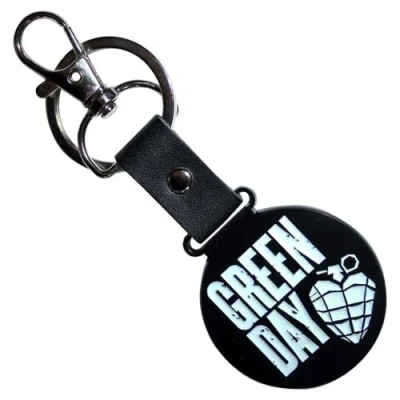Afbeelding van Green Day Stacked Logo &amp; Grenade Circle Sleutelhanger