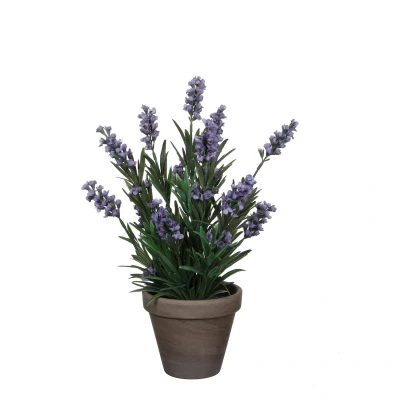 Afbeelding van Lavendel Kunstplant in Bloempot Stan H33 x Ø20 cm Blauw