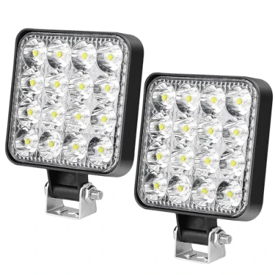 Afbeelding van HOSPAOP 2 stuks LED werklampen 12 V 48 W Offroad extra koplamp IP67 autokoplamp achteruitrijlicht verlichting voor tractor, graafmachine, SUV, UTV ATV
