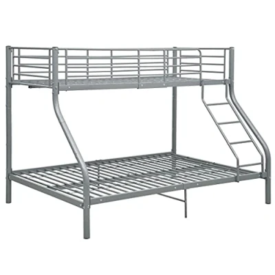 Afbeelding van Stapelbedframe metaal grijs 140x200 cm/90x200 cm