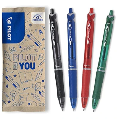 Afbeelding van Pilot FLW538967 Acroball balpenpunt, 4 stuks, zwart/blauw/rood/groen