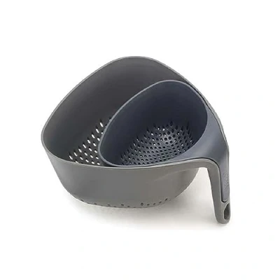 Image de Set de 2 passoires emboitables nest colanders gris