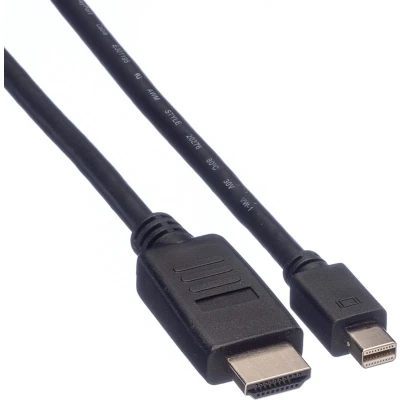Afbeelding van VALUE Mini DisplayPort Cable, DP HDTV, M/M, zwart, 3 m