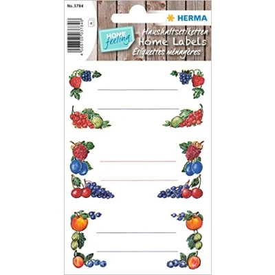 Afbeelding van Naametiket Herma 3784 voor jampot en fruit 12 stuks