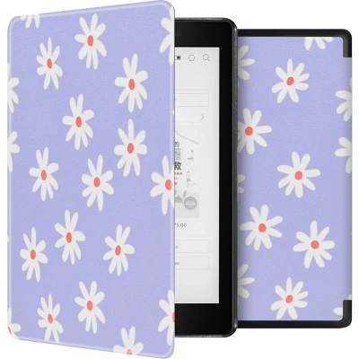 Afbeelding van imoshion Design Slim Hard Case Bookcase voor de Kobo Aura One Flowers Distance
