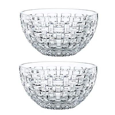 Afbeelding van Spiegelau &amp; Nachtmann, Bossa Nova 102253 set van 2 ronde kristallen schalen Ø 15 cm
