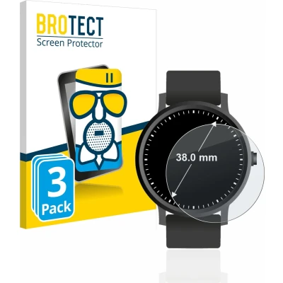 Afbeelding van BROTECT Screenprotector voor Horloges (Rond, ø: 38 mm) Folie Beschermfolie Beschermglas matte (3 Stuks)