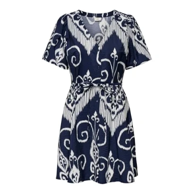 Image de Jdy troya Life S/S WVN Dia Robe courte, Bleu nuit, XL