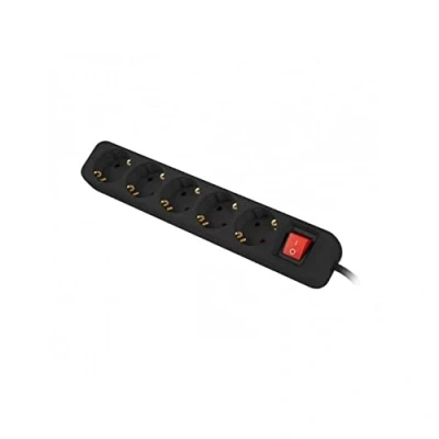 Afbeelding van Stopcontactenstrip 5 Tomas Schuko Lanberg 1,5 m Zwart