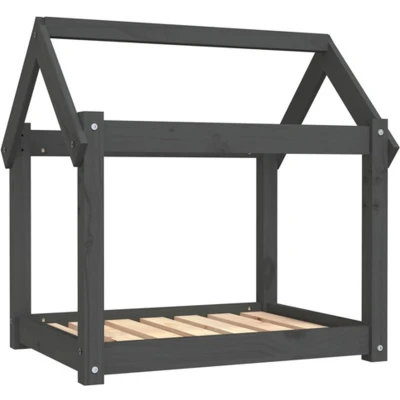 Afbeelding van Hondenmand 71X55X70 Cm Massief Grenenhout Grijs