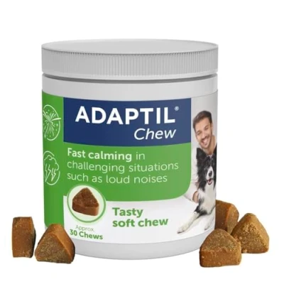 Afbeelding van ADAPTIL Chew Een heerlijke en natuurlijke manier om je hond te helpen zijn angst kalmeren, 30 stuks