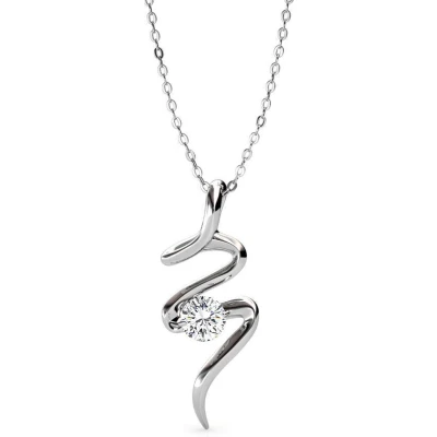 Afbeelding van Yolora Dames Ketting met Hanger Kalpa Camaka Kristal Zilverkleurig 18K Witgoud Verguld