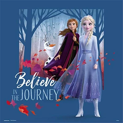 Afbeelding van Disney Frozen Believe in the Journey Art Print 30x30 cm