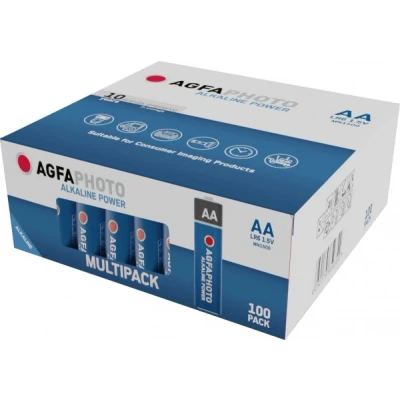 Afbeelding van Agfaphoto alkalinebatterij, mignon, AA, LR06, 1,5 V voeding, doos (100 stuks)