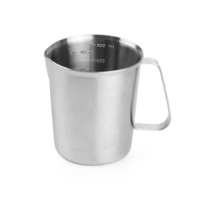 Afbeelding van Hendi Maatbeker 500ml Professionele RVS Maatkan Ø9x(H)11cm