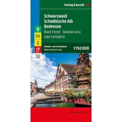 Afbeelding van Freytag &amp; Berndt Zwarte Woud Schwäbische Alb Bodensee Vrijetijds En Wegenkaart Kleurloos Reisboeken Kaarten