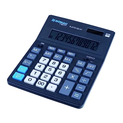 Afbeelding van Donau TECH Office K DT5122 01 bureaurekenmachine met 12 cijferige weergave, 201 x 155 35 mm, zwart