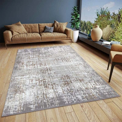 Afbeelding van Vintage Vloerkleed Abstract Crème 160x235 cm Grijs 123vloerkleed.nl is de online webshop voor vloerkleden en woonaccessoires.