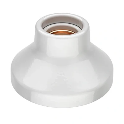 Afbeelding van ledscom.de ELEKTRA plafondlampfitting, porselein, glanzend wit, 1x E27 max. 300 W, decoratieve lamp, wandlamp, gang, hal, plafondlamp, retro fitting,