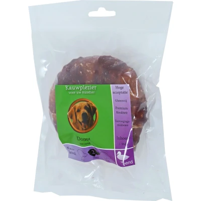 Afbeelding van De Boon Natuurlijke Snack Donut met Eend 9 cm zak à 1 stuk
